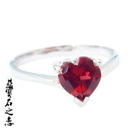 昌樂艾琳珠寶首飾加工廠 925銀鍍白金天然石榴石戒指鑒賞